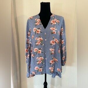 Dolan/Anthropologie Floral Long Sleeve Oversized Top Size M?